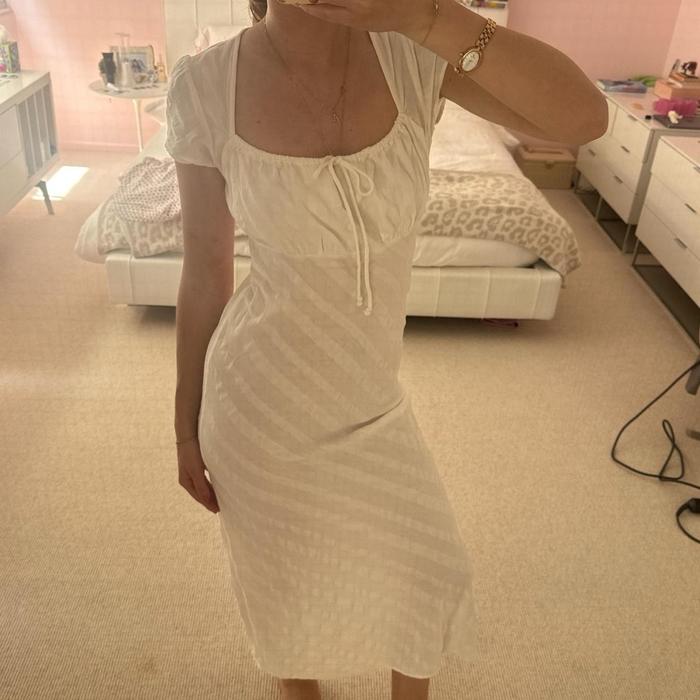 Free people white long dress